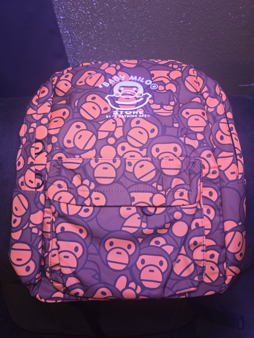 Baby Milo Brown & Orange Graphic Backpack